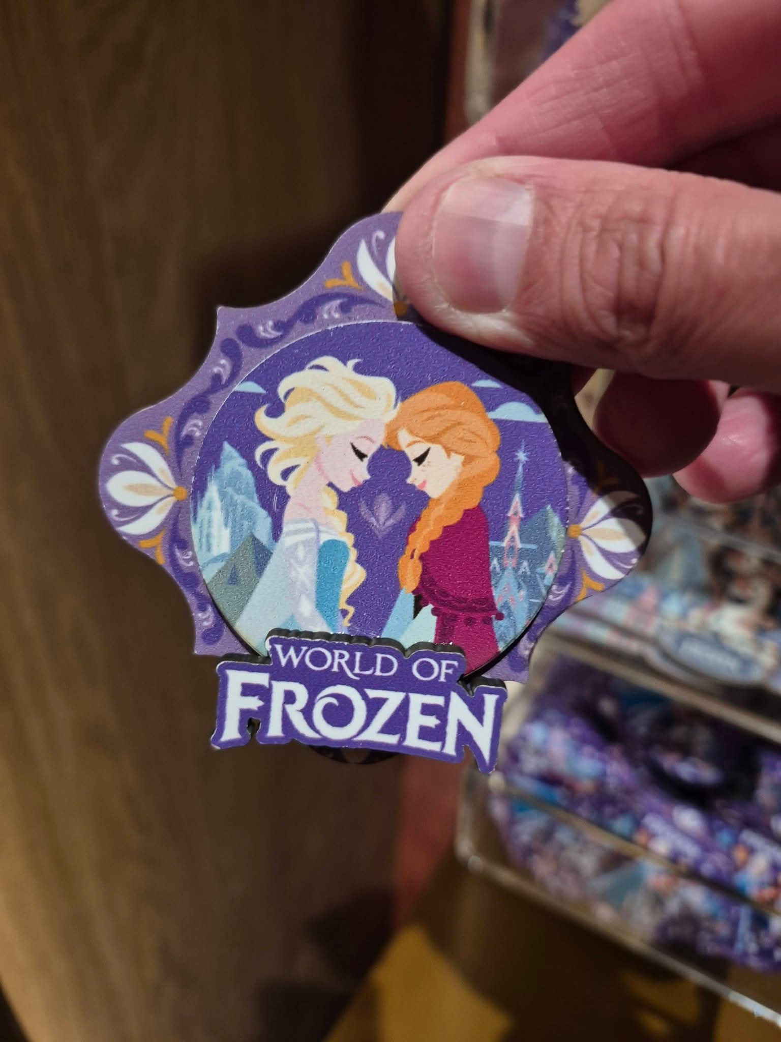 Magnet en bois World of Frozen