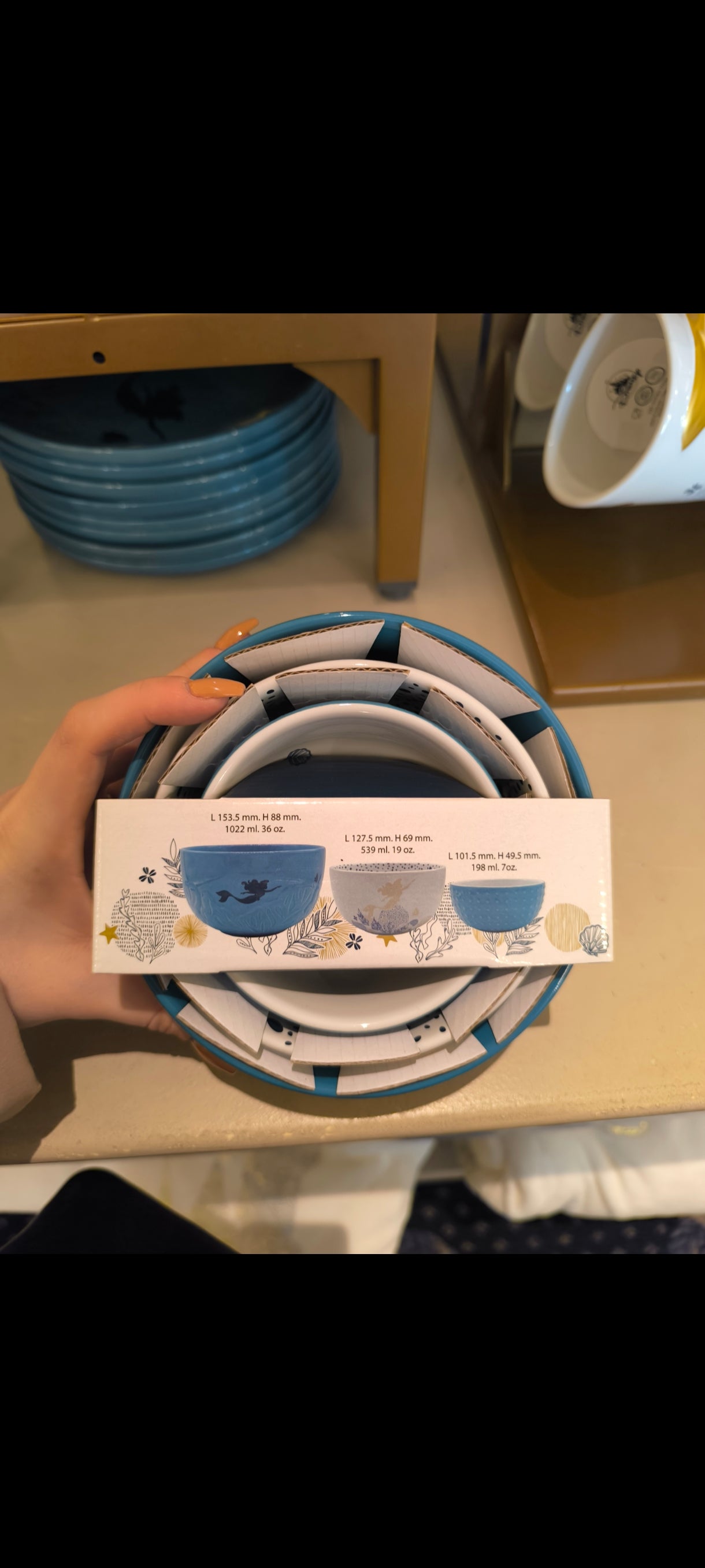 Lot de 3 bols Petite Sirène